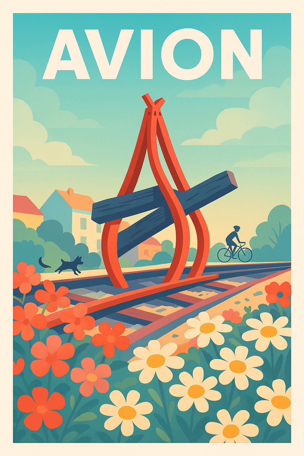 Affiche de Avion - Charme bucolique et art singulier