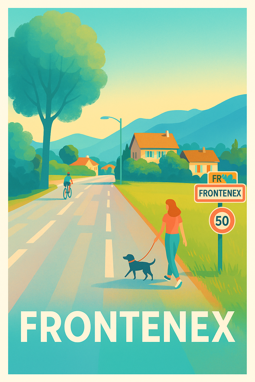Affiche Frontenex - Promenade paisible entre nature et village
