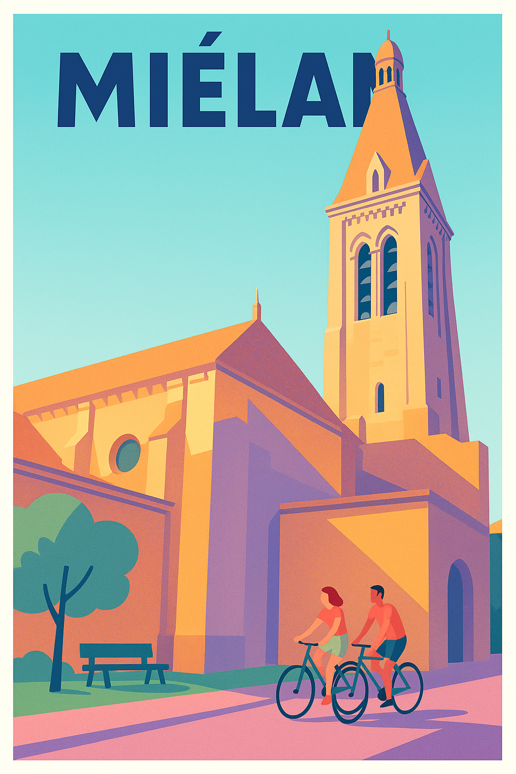Affiche de Miélan - Authenticité et douceur à vélo