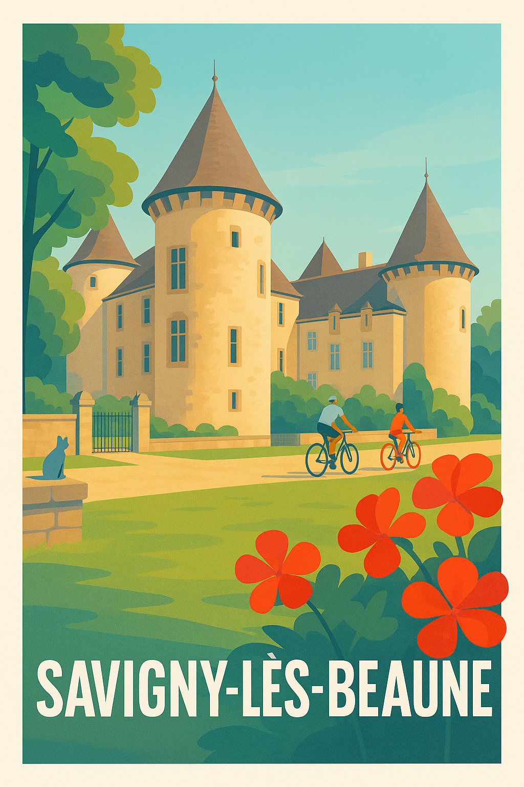 Affiche Savigny-lès-Beaune — Charme et douceur de la Bourgogne · poster d'art de Savigny-lès-Beaune