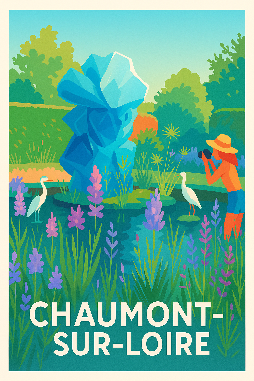 Affiche Chaumont-sur-Loire — L'art et la nature en harmonie · poster d'art de Chaumont-sur-Loire