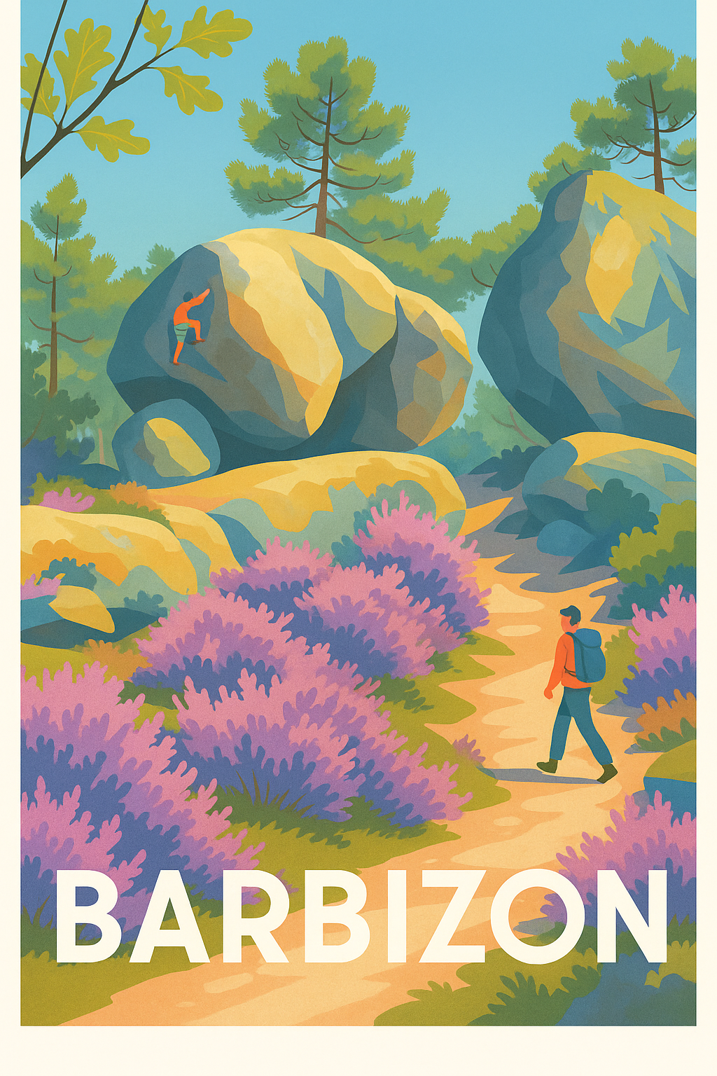 Affiche Barbizon — Escapade Nature et Randonnée · poster d'art de Barbizon