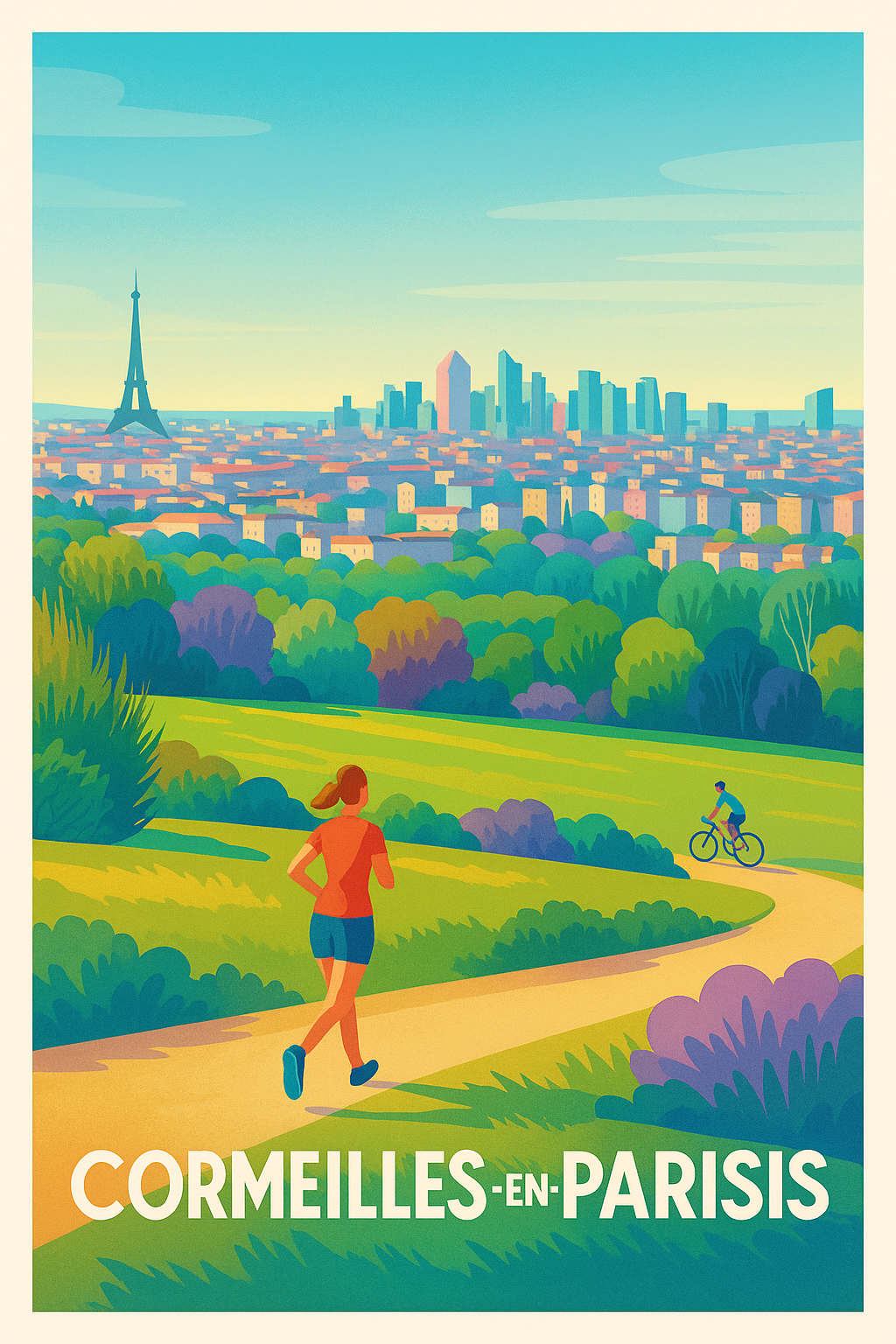 Affiche Cormeilles-en-Parisis — Évasion nature aux portes de Paris · poster d'art de Cormeilles-en-Parisis