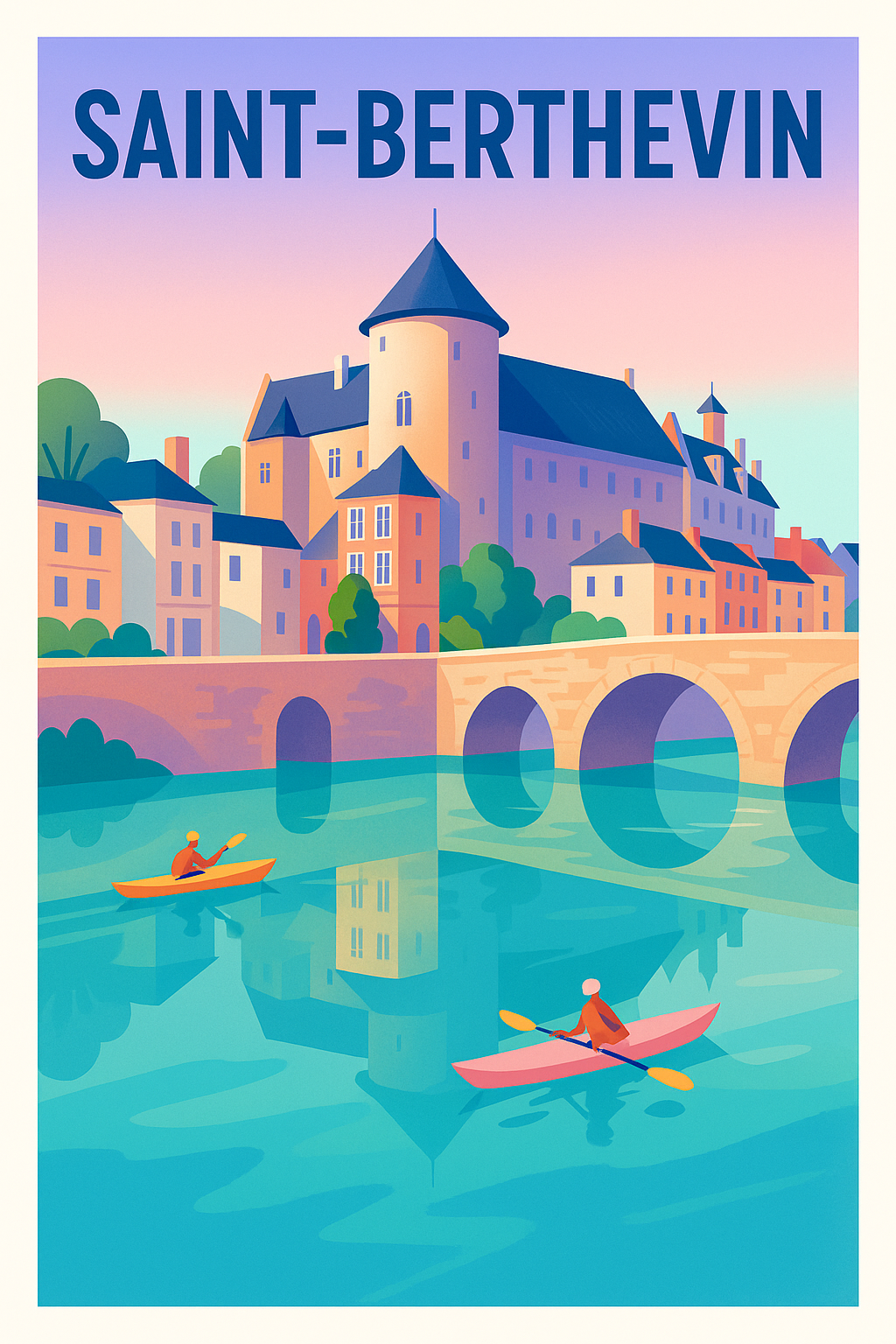 Affiche de Saint-Berthevin - Charme et Sérénité au Fil de l'Eau
