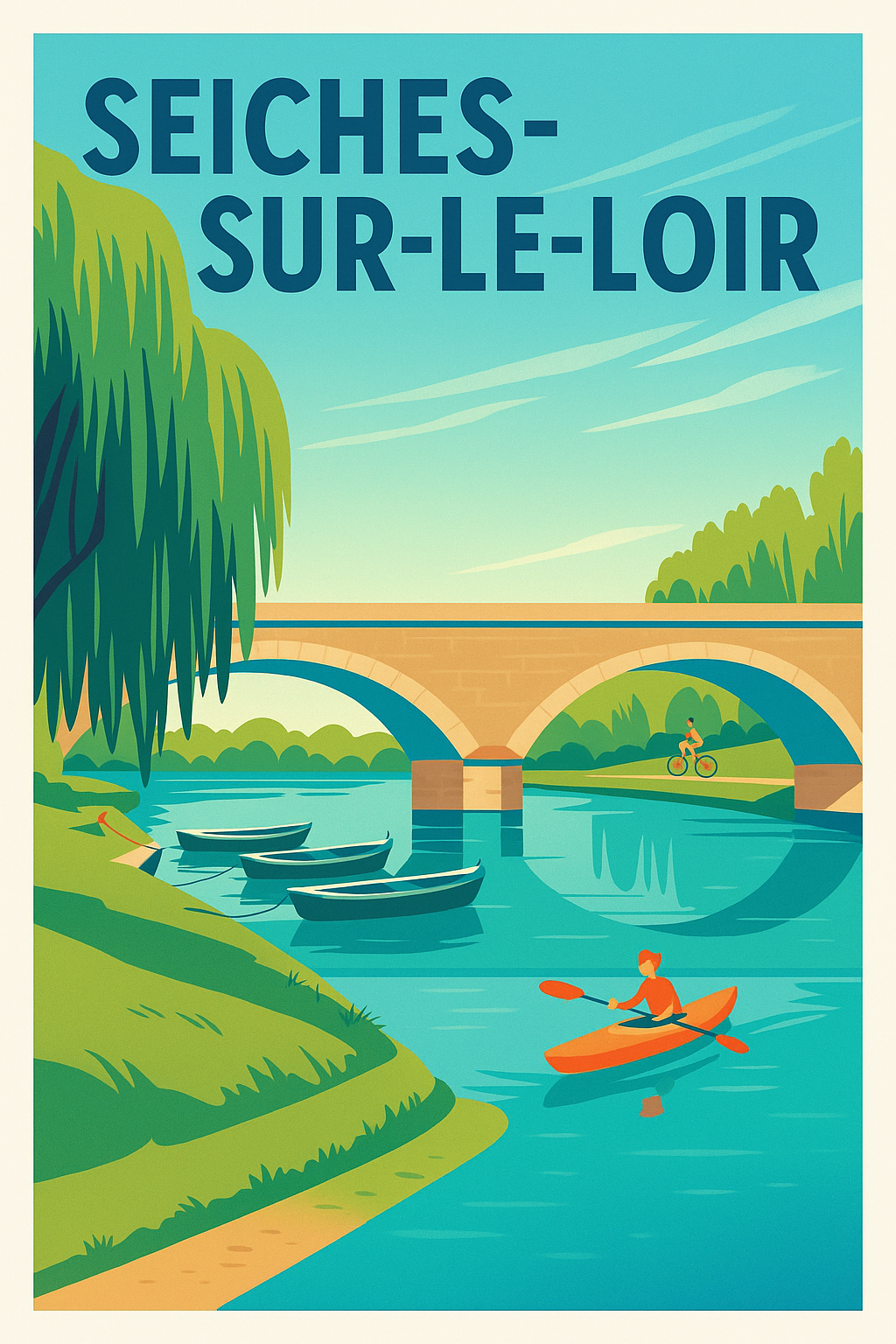 Affiche de Seiches-sur-le-Loir - Escapade paisible au fil de l'eau