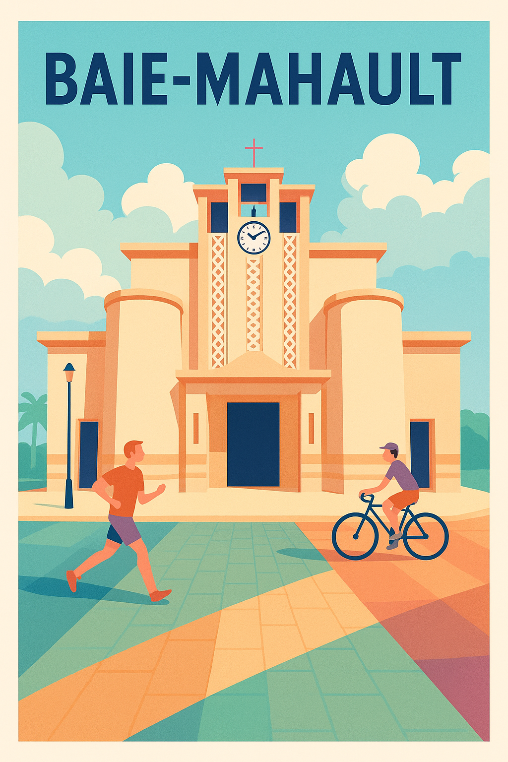 Affiche Baie-Mahault — Un coin de vie sous le soleil des Caraïbes · poster d'art de Baie-Mahault