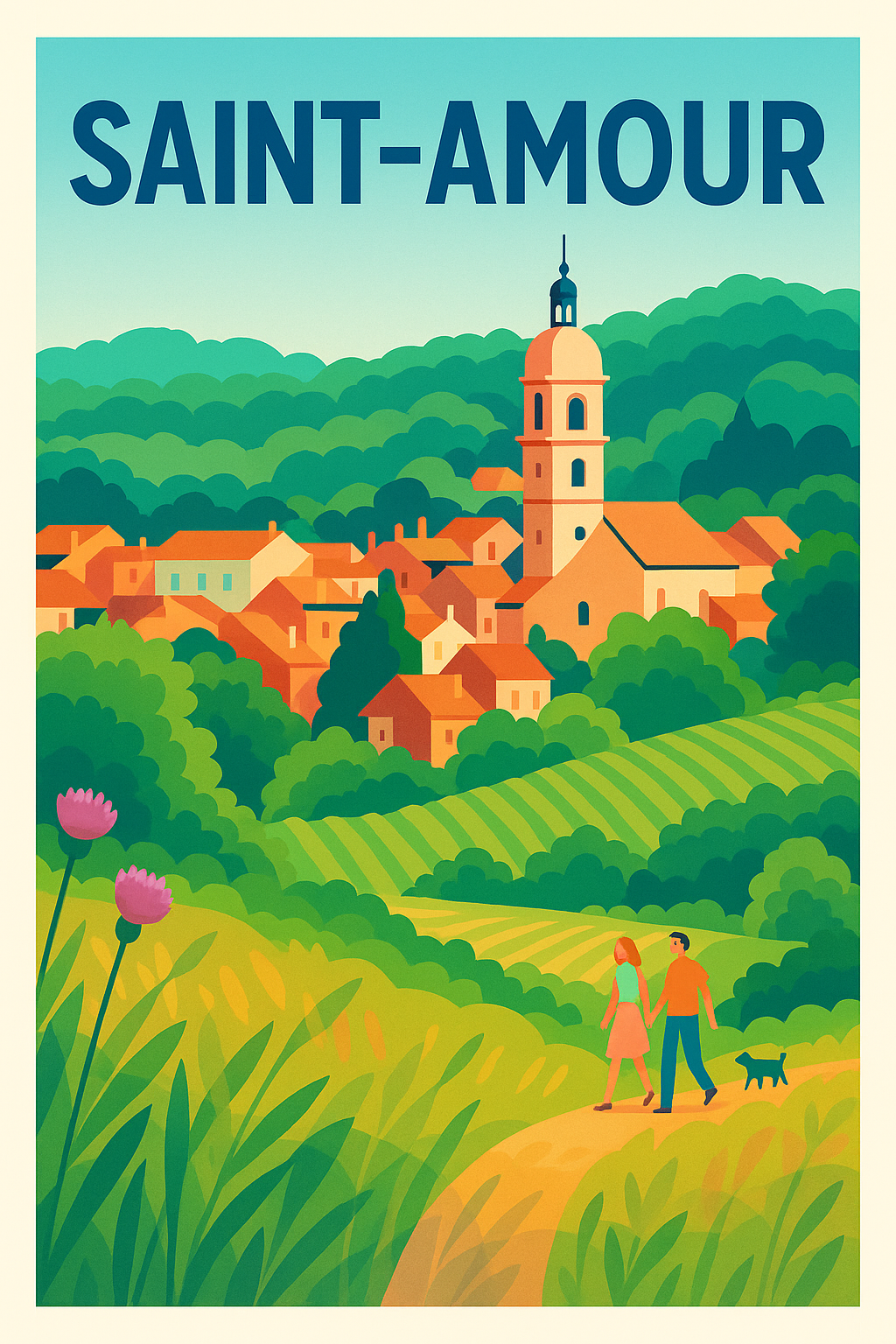 Affiche de Saint-Amour - Flânerie romantique au cœur de la campagne