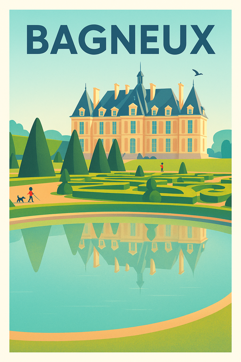 Affiche Bagneux — Élégance et Sérénité au Château · poster d'art de Bagneux