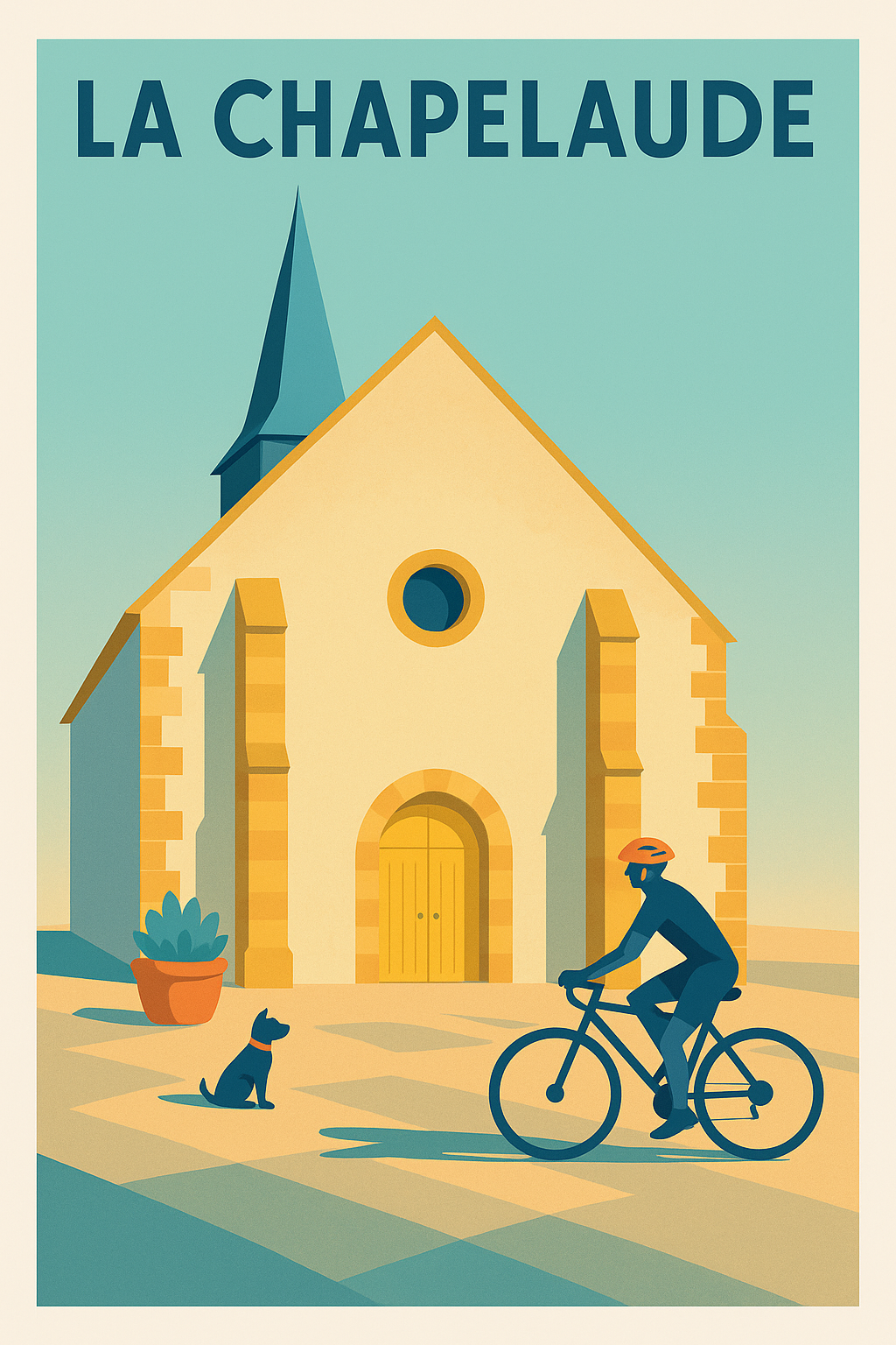 Affiche de La Chapelaude - Charme et douceur au fil du vélo