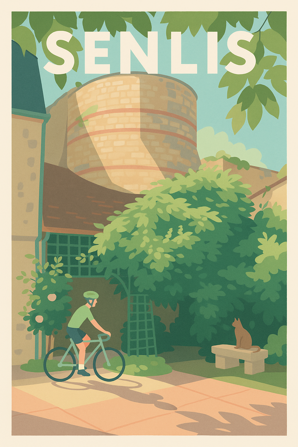 Affiche de Senlis - Sérénité à vélo au cœur de la ville
