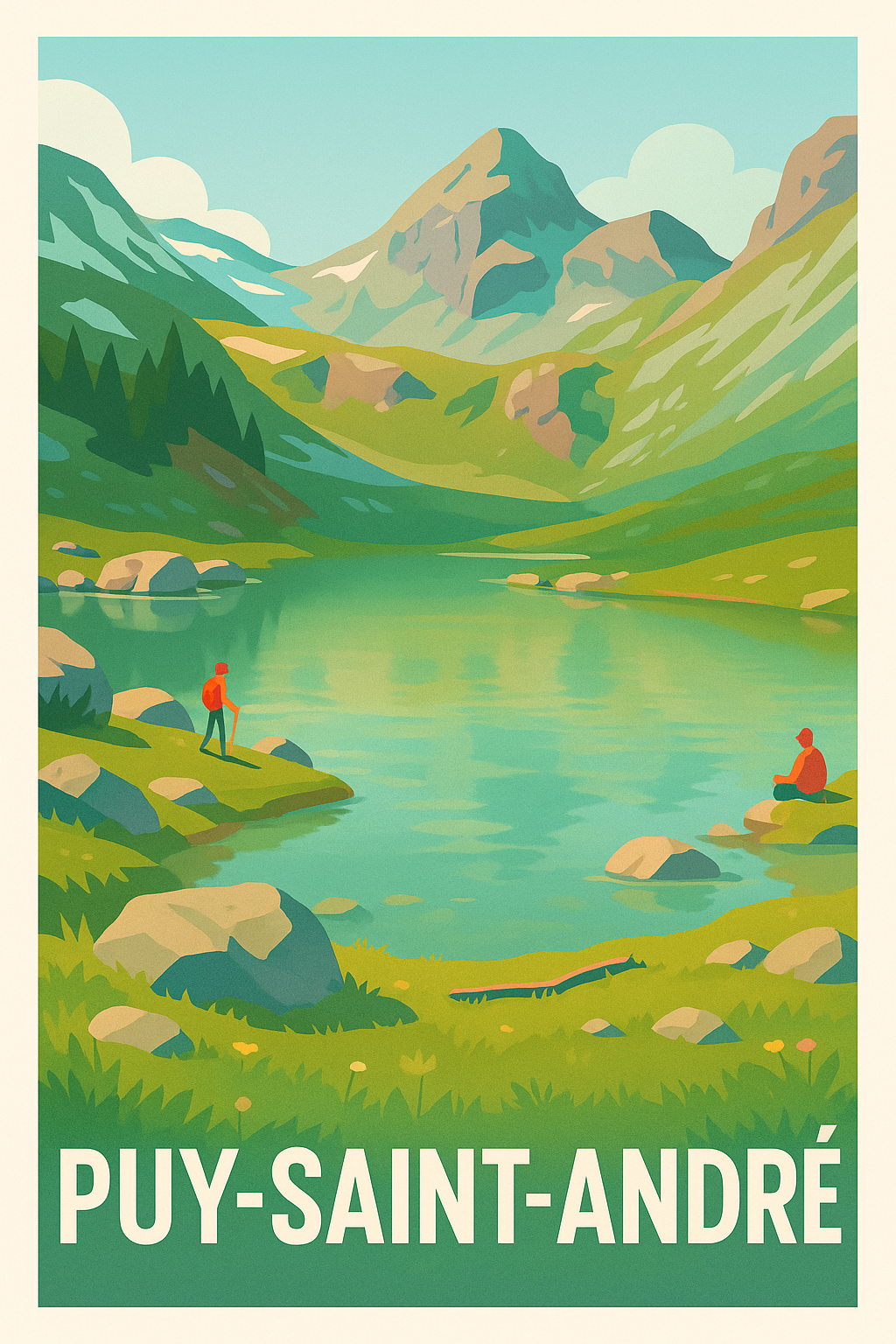 Affiche Puy-Saint-André — L'évasion nature au cœur des montagnes · poster d'art de Puy-Saint-André