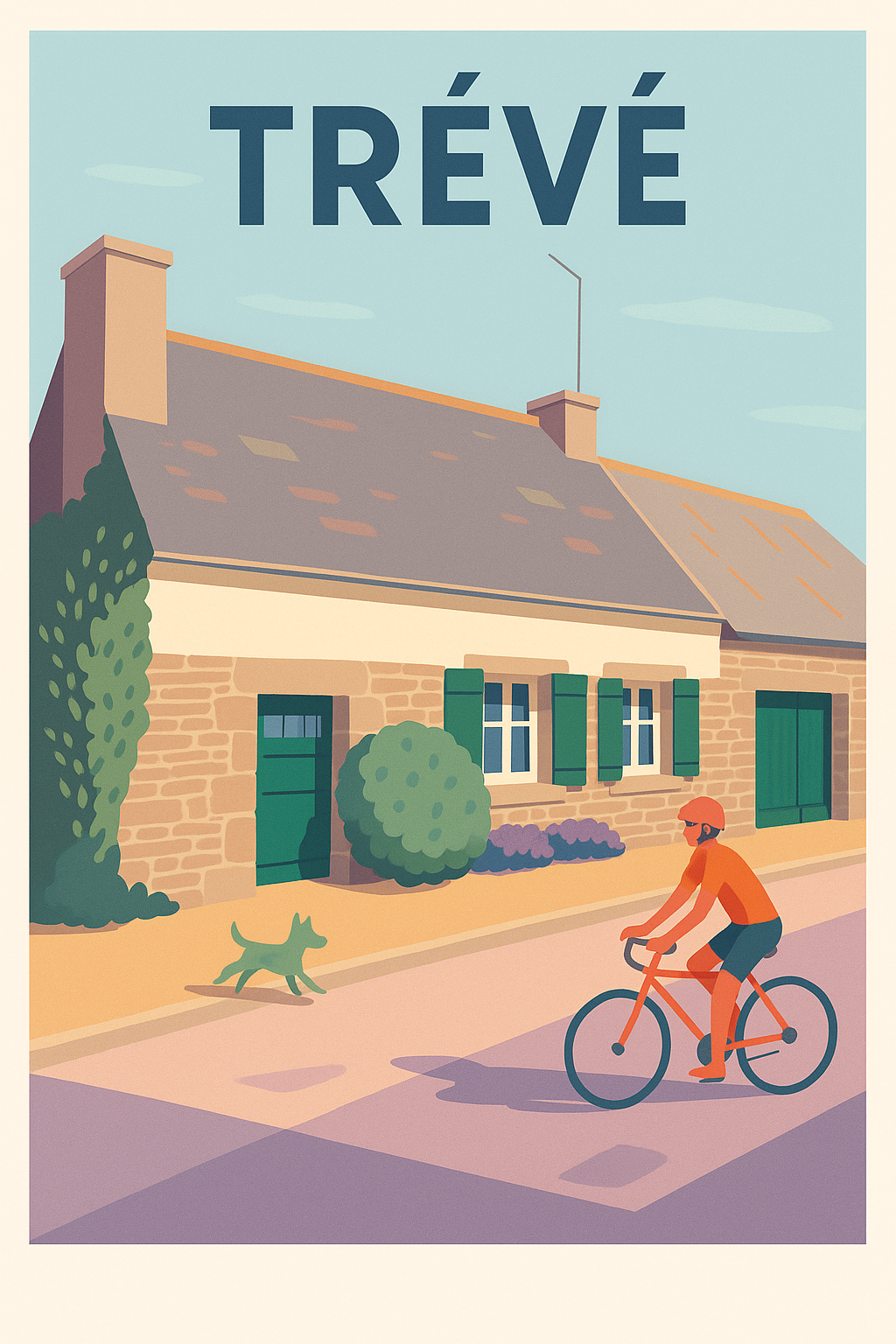 Affiche de Trévé - L'élégance paisible de la campagne bretonne