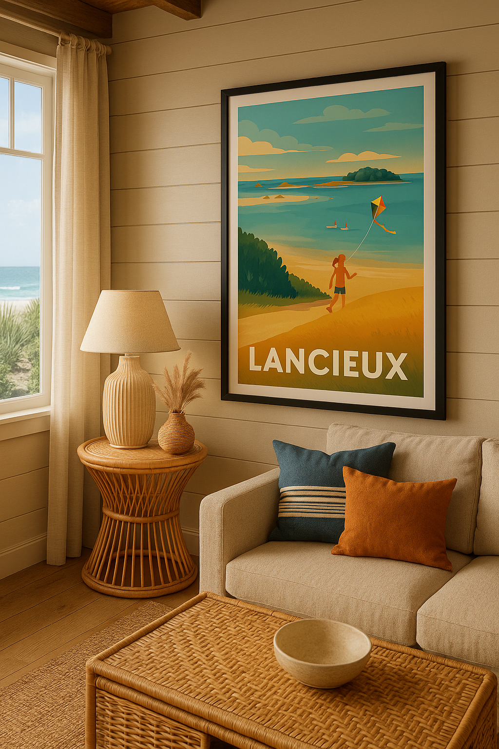 Mise en situation Affiche de Lancieux - Sérénité et liberté au bord de la mer