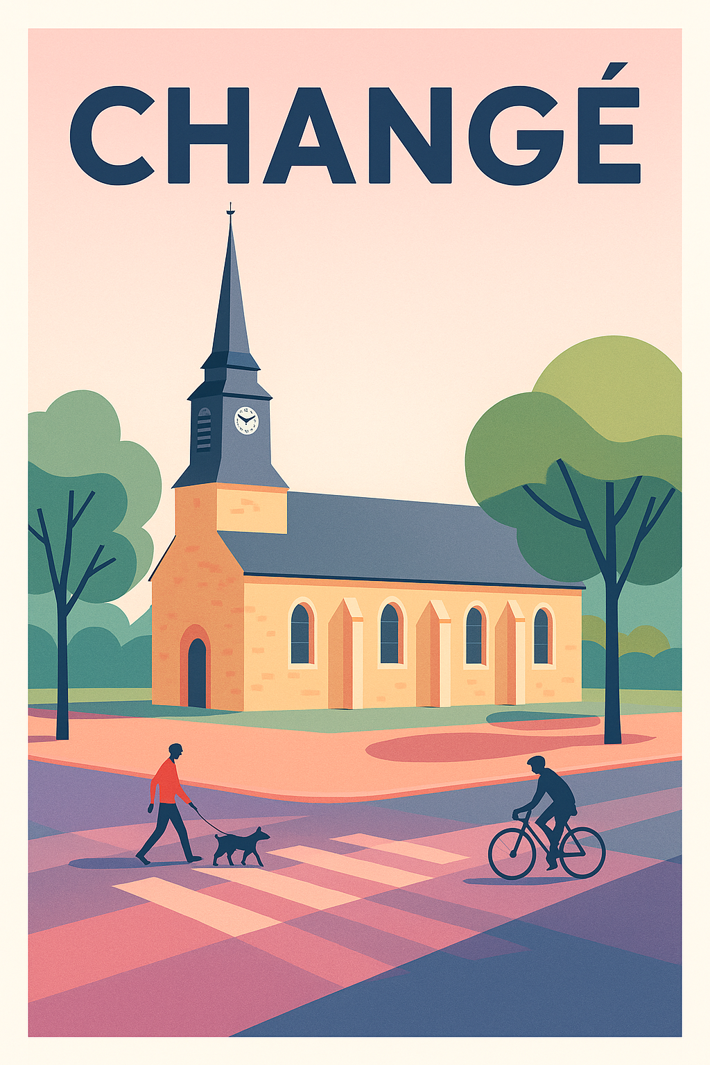 Affiche de Changé - Douce quiétude au cœur du village