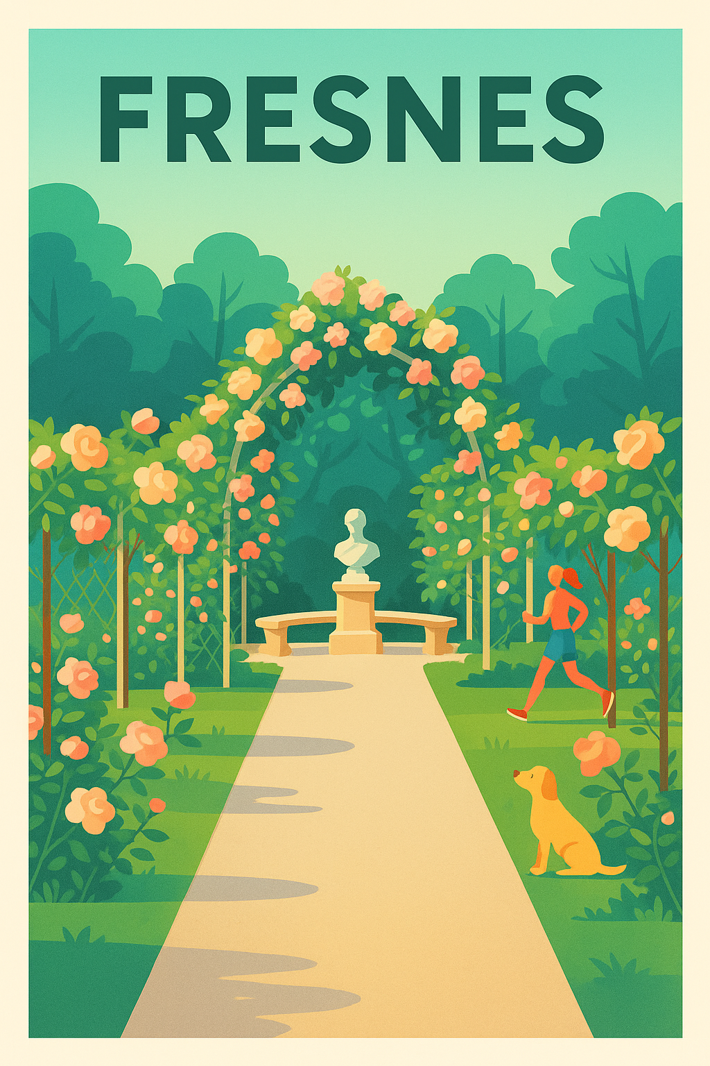 Affiche de Fresnes - Balade fleurie dans un jardin d'exception