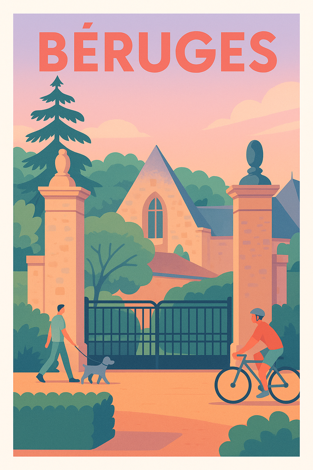Affiche de Béruges - L'élégance paisible au cœur de la nature
