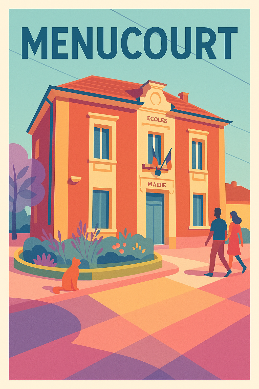 Affiche de Menucourt - Charme tranquille du cœur de ville