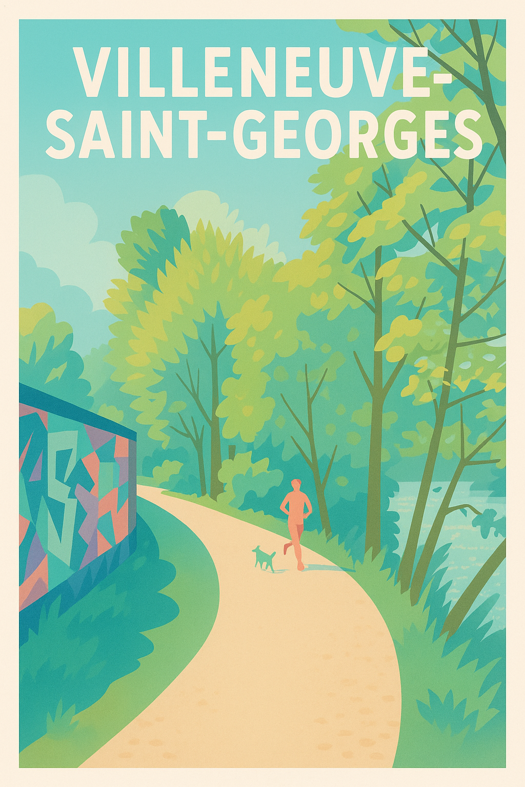 Affiche de Villeneuve-Saint-Georges - Promenade et nature apaisante