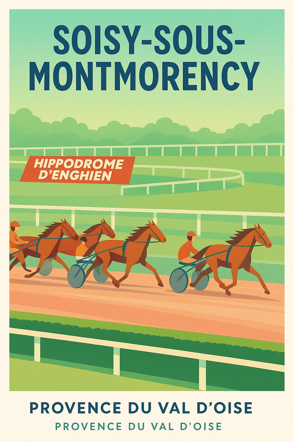 Affiche de Soisy-sous-Montmorency - L'élégance de l'Hippodrome d'Enghien