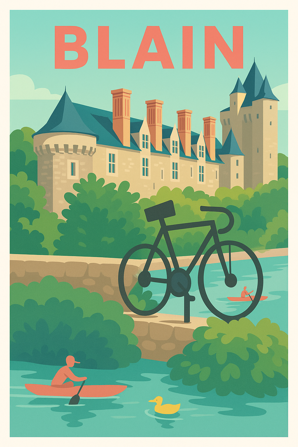 Affiche de Blain - Escapade verte et patrimoine riche