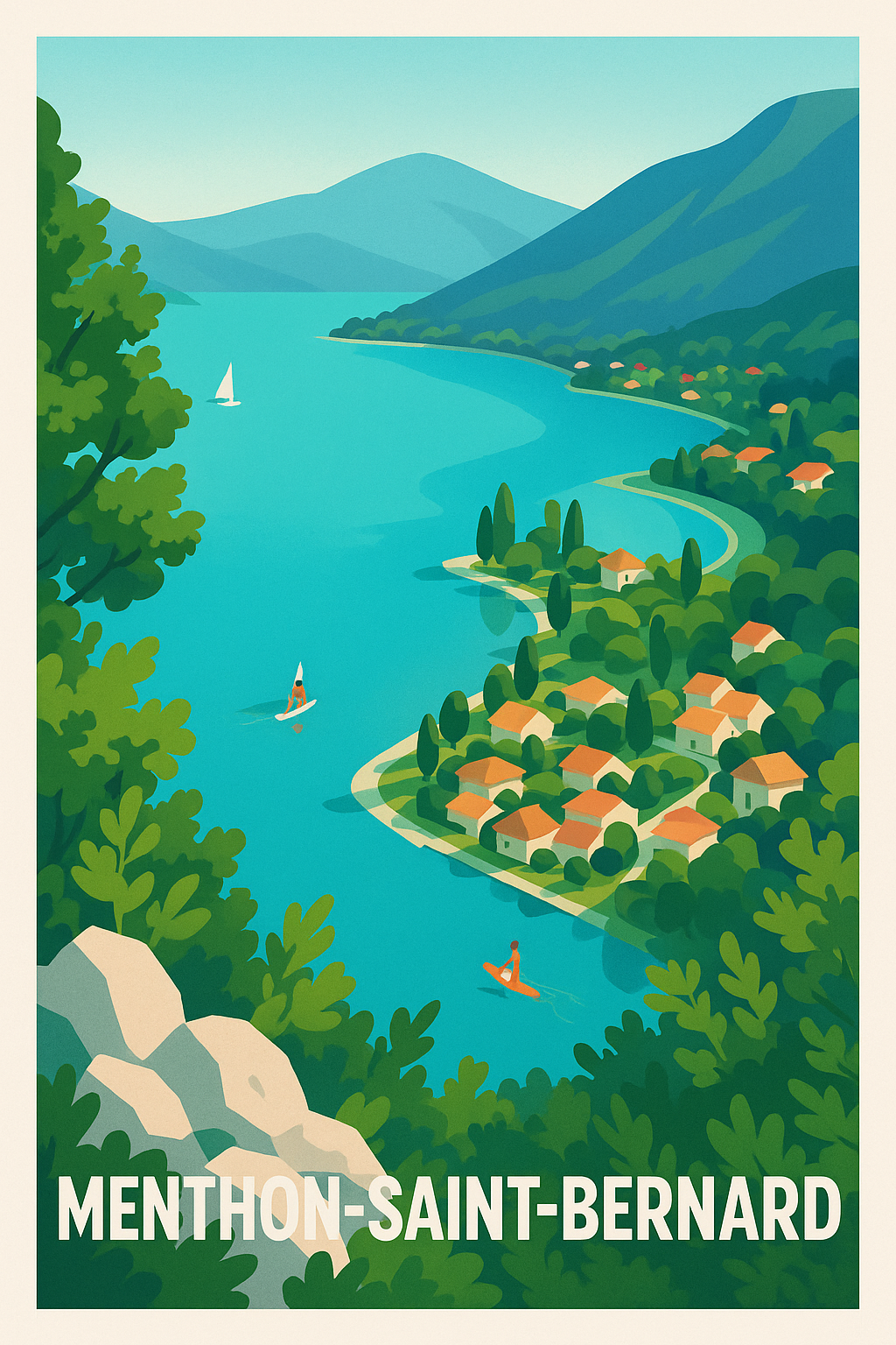 Affiche de Menthon-Saint-Bernard - L'évasion au bord du lac