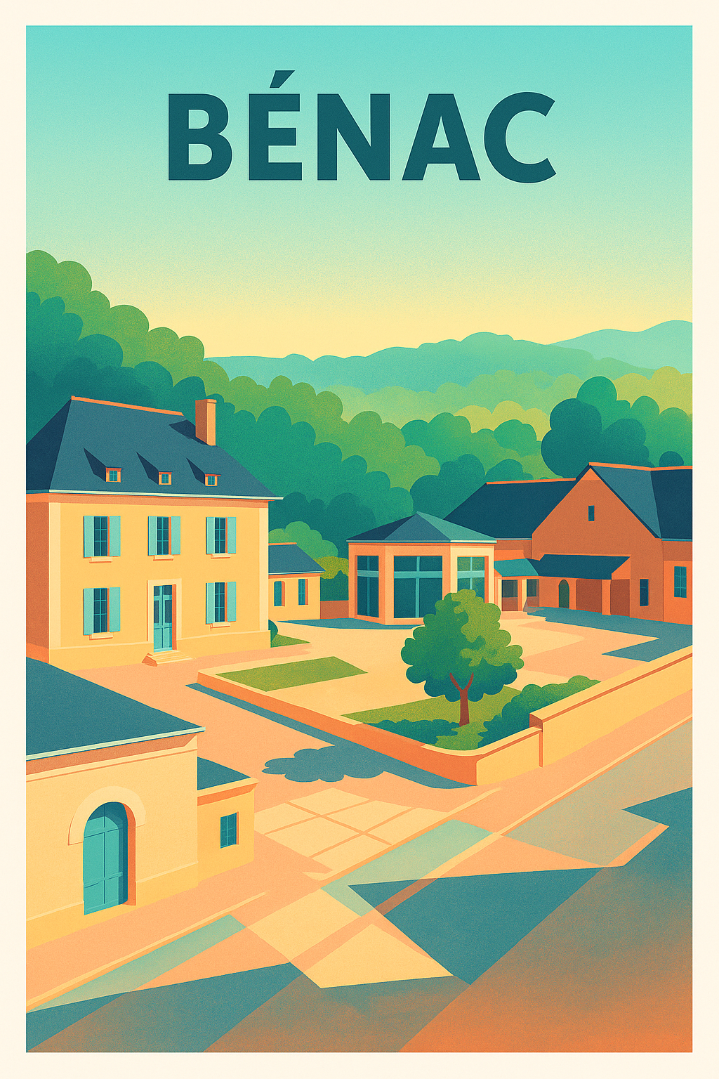 Affiche de Bénac - Charme paisible ensoleillé