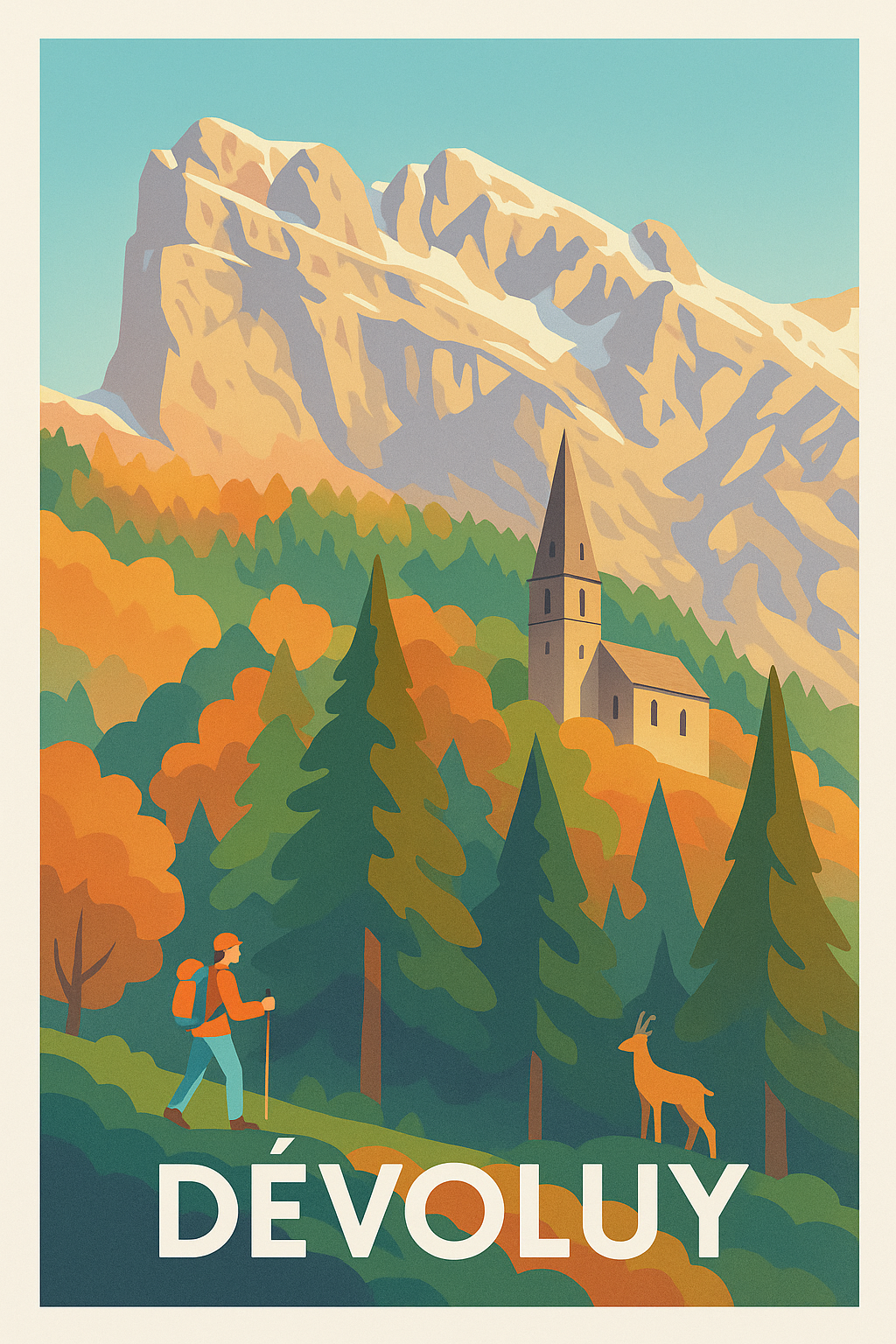 Affiche Dévoluy — Escapade nature au cœur des montagnes · poster d'art de Dévoluy