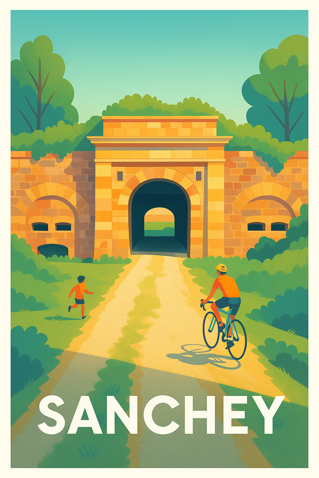 Affiche Sanchey — Découvrez la porte du temps en pleine nature · poster d'art de Sanchey