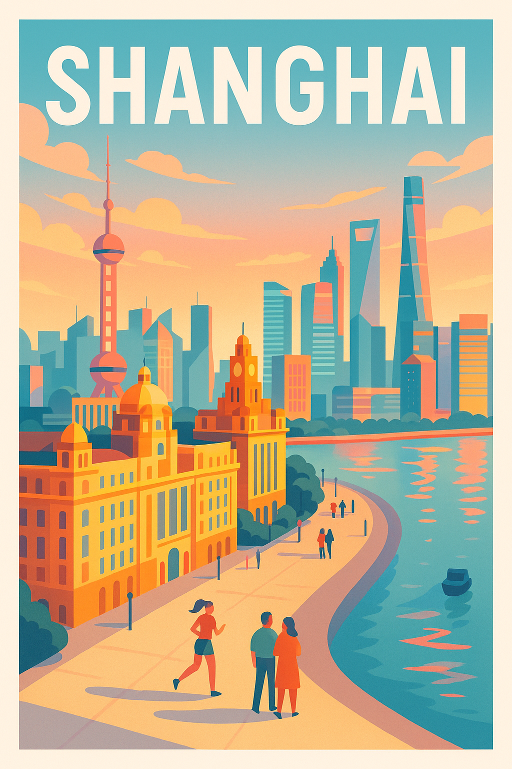 Affiche de Shanghai - L'éclat au bord de la rivière