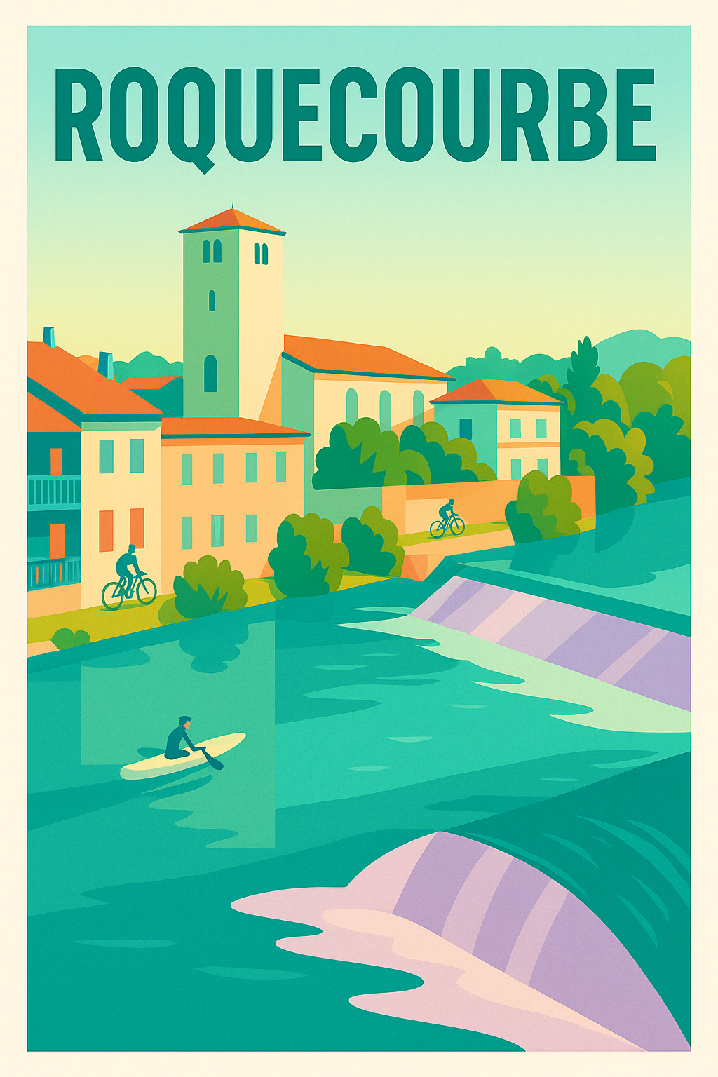 Affiche de Roquecourbe - Charme paisible au fil de l'eau
