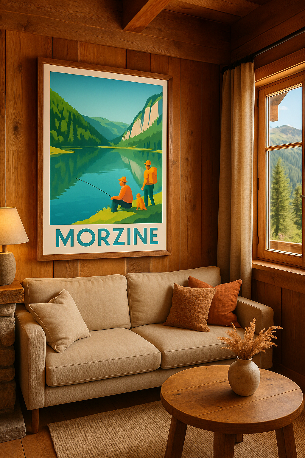 Mise en situation Affiche de Morzine - Tranquillité au bord du lac en pleine nature