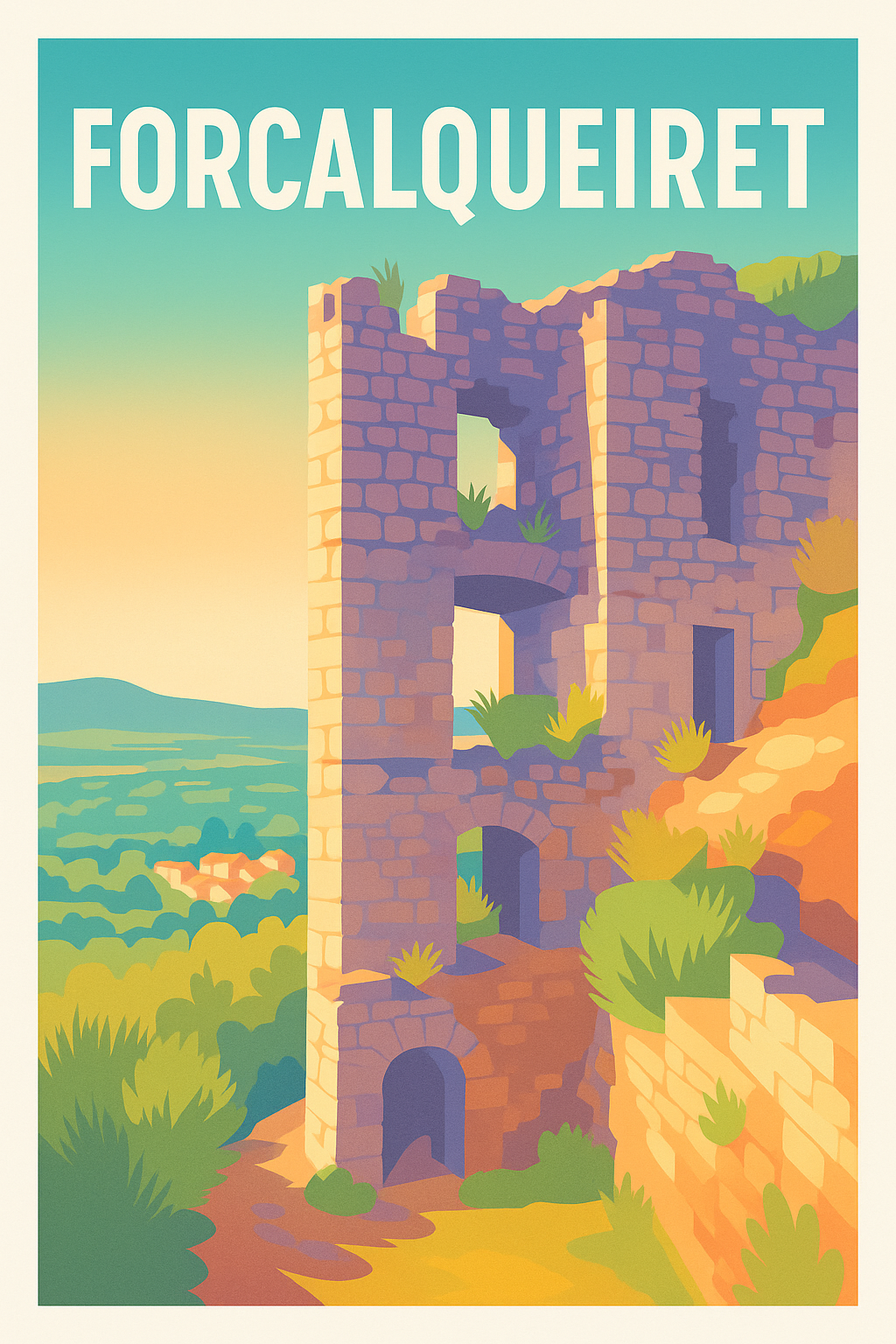 Affiche de Forcalqueiret - Vestiges d'un passé enchanteur