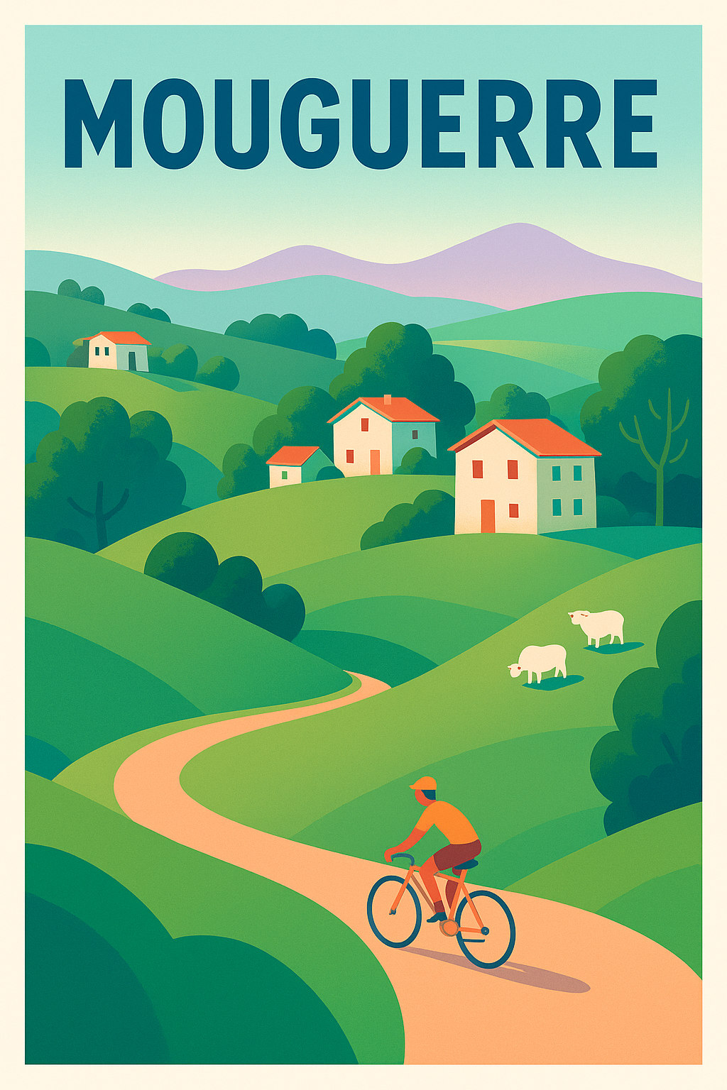 Affiche de Mouguerre - Échappée bucolique à vélo