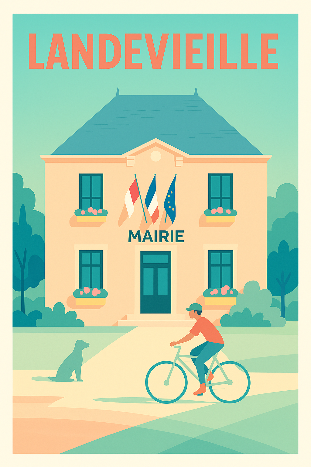 Affiche de Landevieille - Charme paisible du quotidien