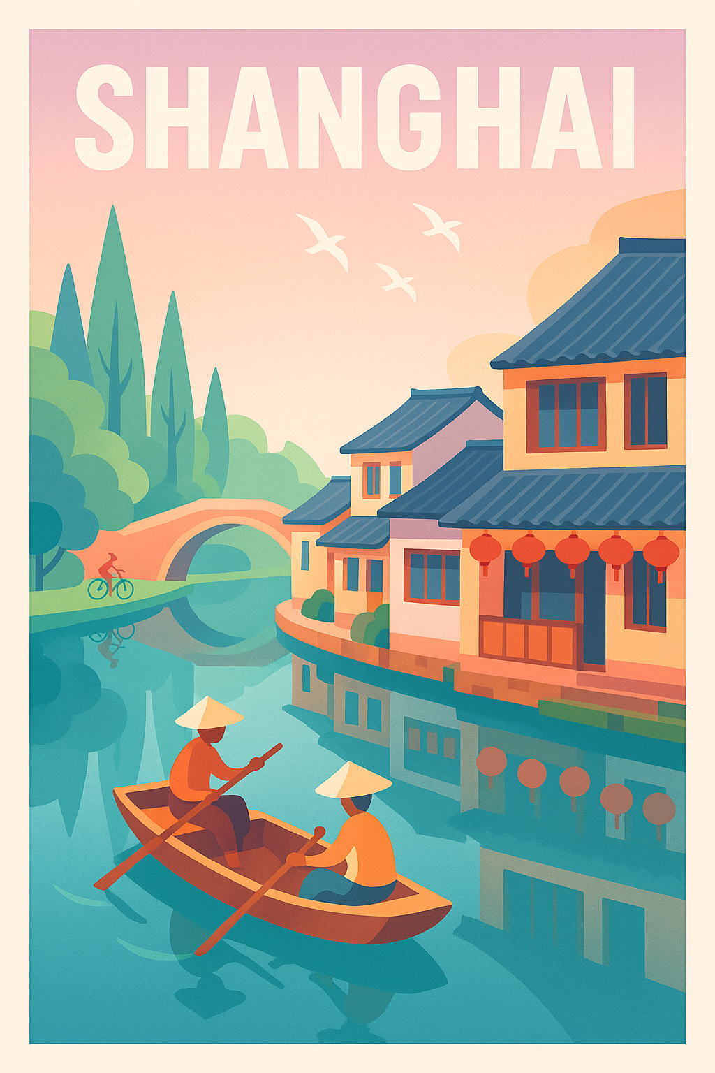 Affiche de Shanghai - Sérénité au fil de l'eau