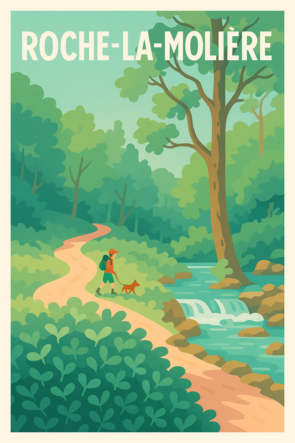 Affiche de Roche-la-Molière - Promenade en nature apaisante