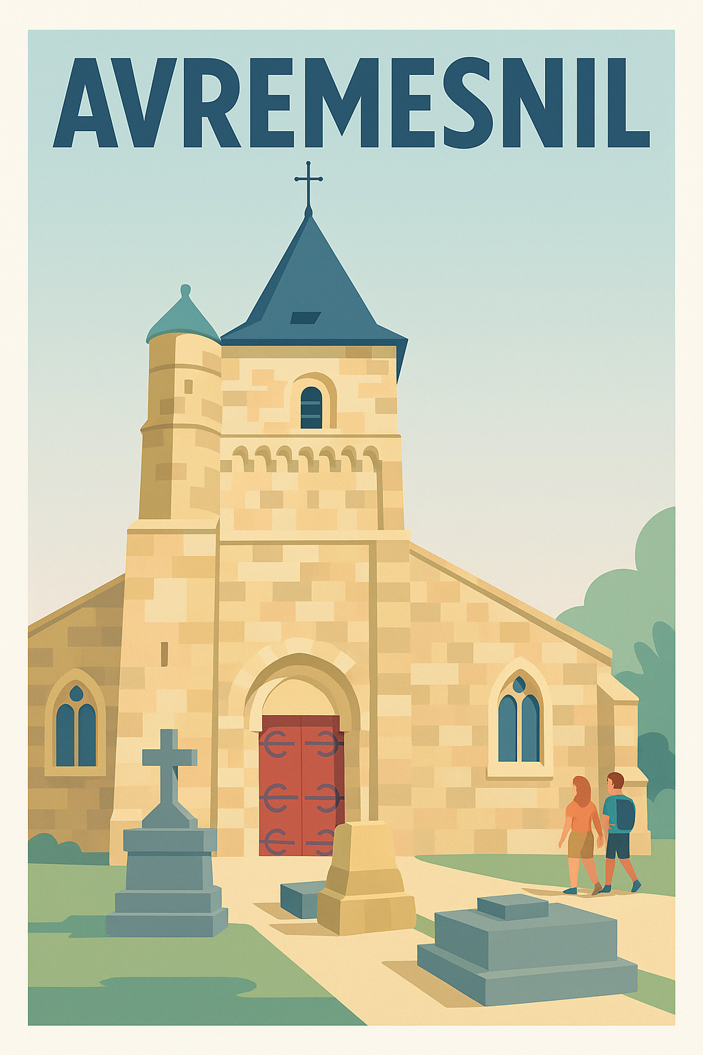 Affiche de Avremesnil - L'élégance intemporelle de son église historique