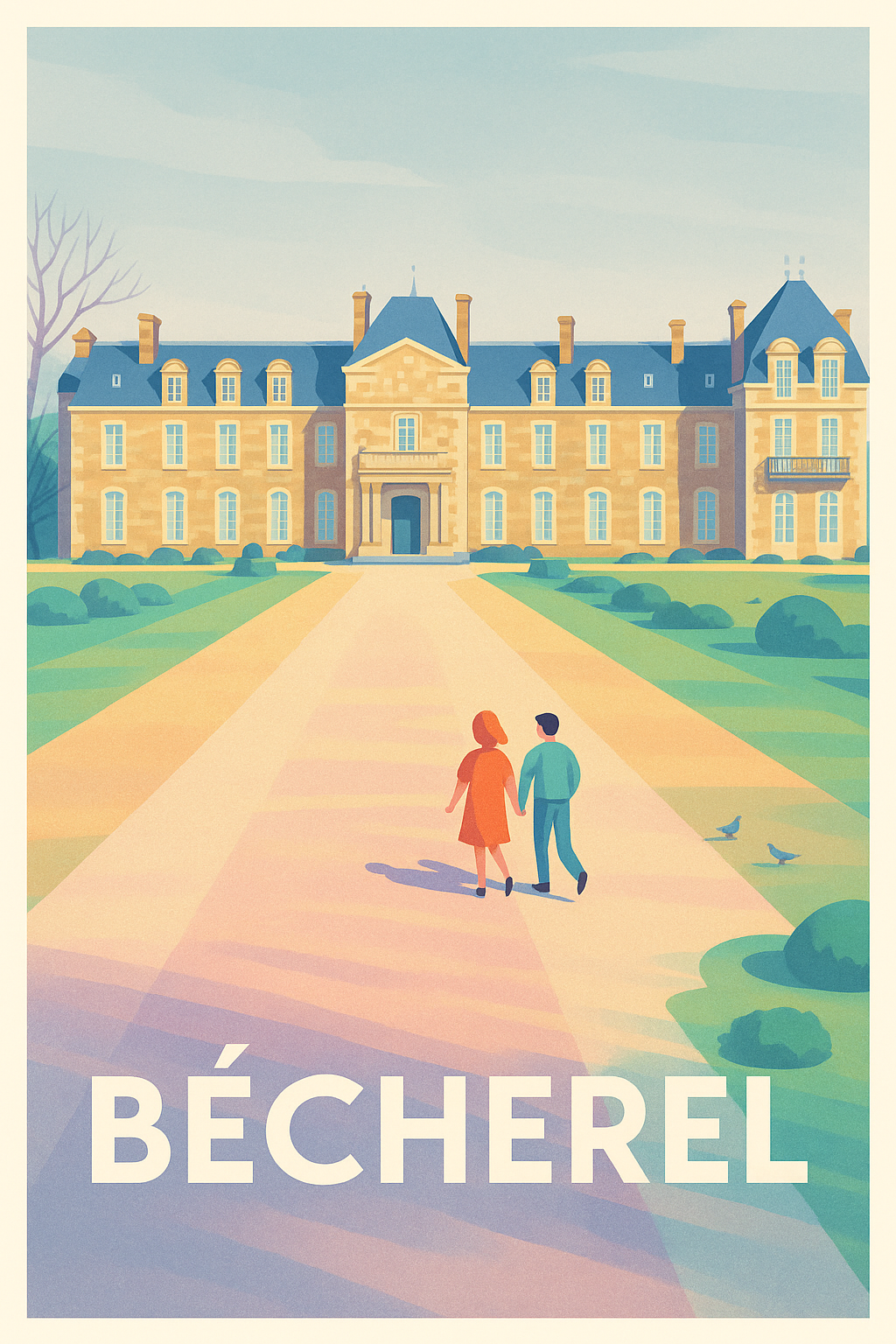 Affiche de Bécherel - Charme et élégance à la française