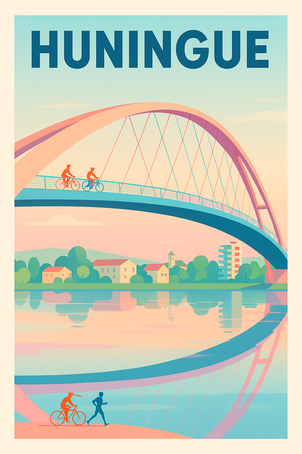 Affiche de Huningue - L'élégance d'un pont panoramique