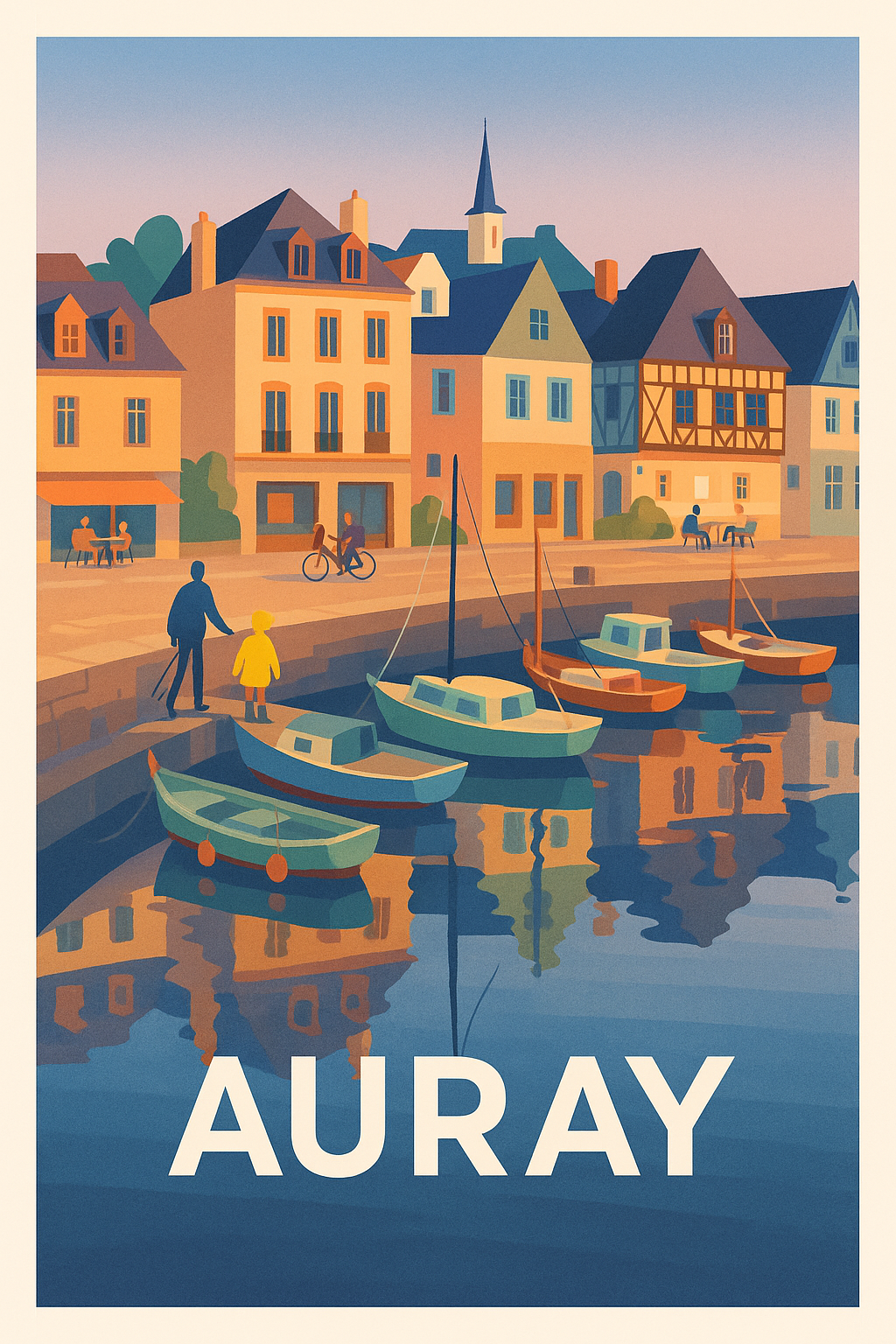 Affiche Auray - Charme et sérénité du port breton
