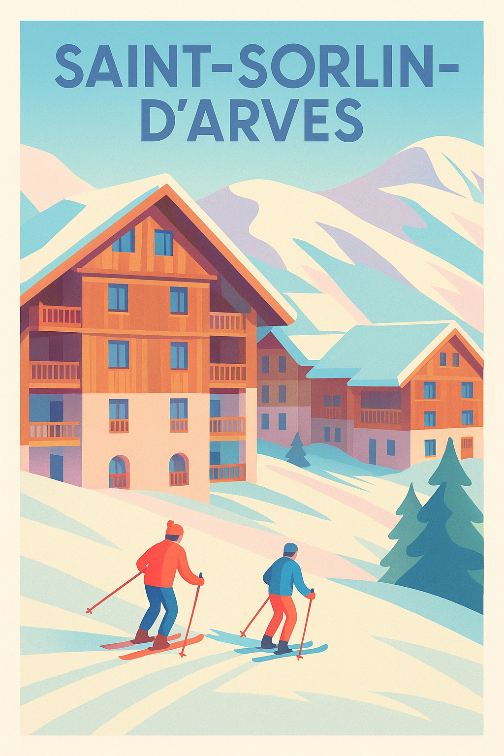 Affiche de Saint-Sorlin-d'Arves - Échappée hivernale en montagne
