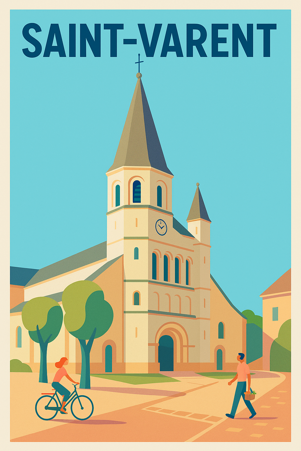 Affiche de Saint-Varent - L'élégance d'un village paisible