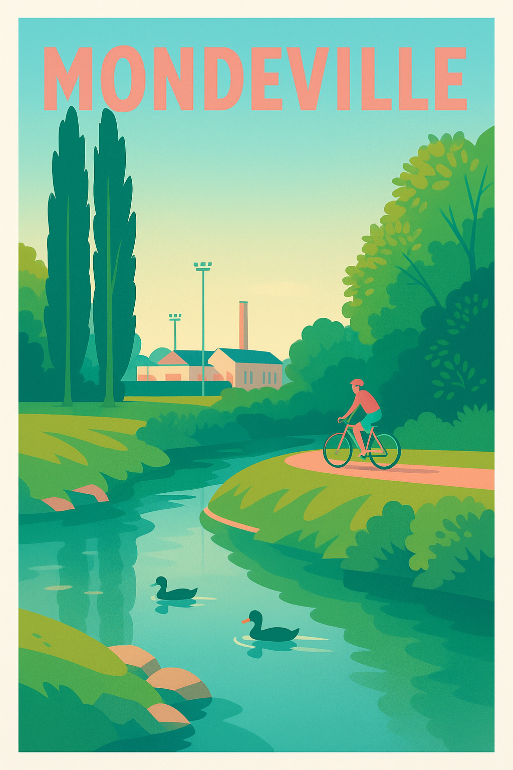 Affiche de Mondeville - Invitation à la détente en pleine nature