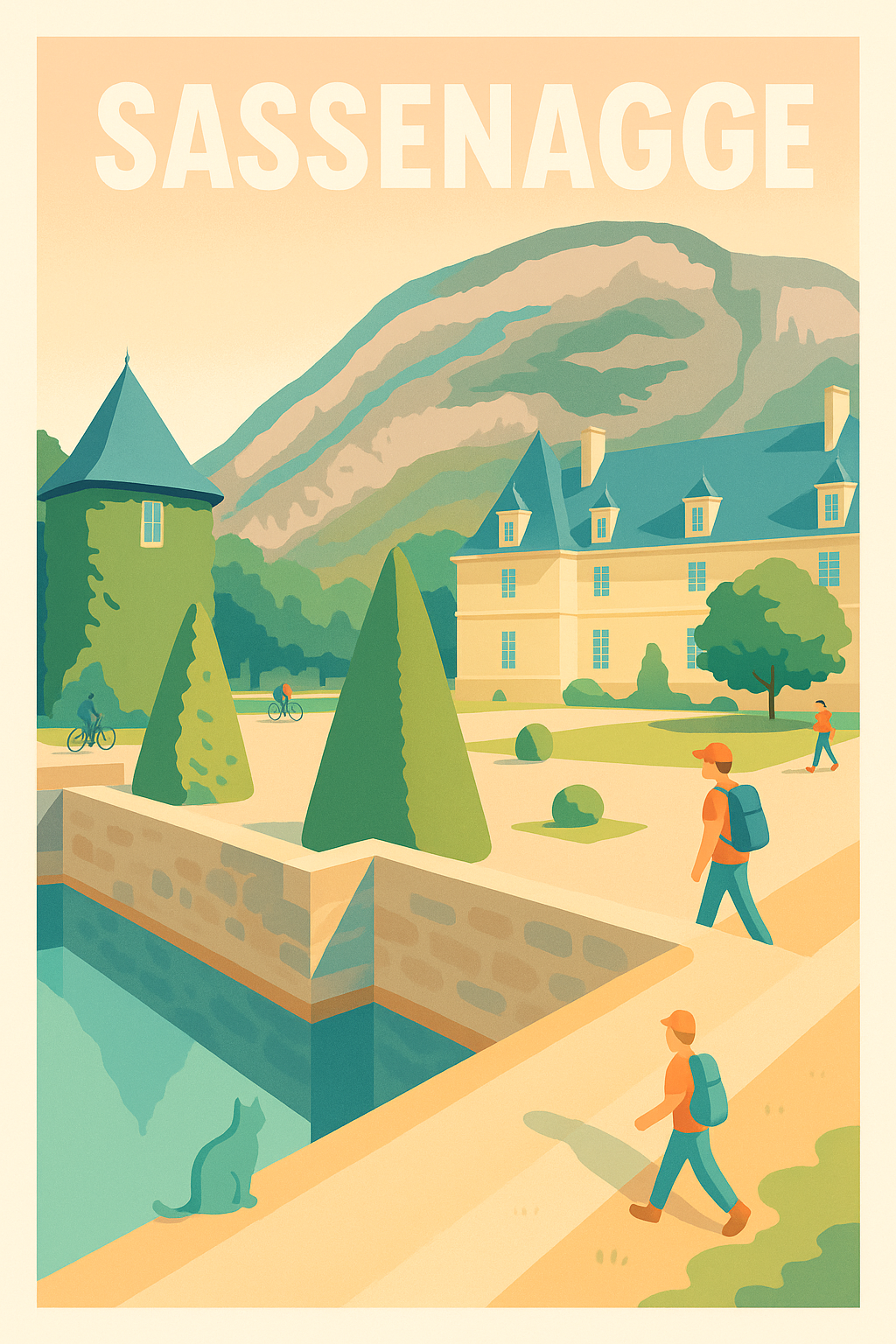 Affiche de Sassenage - Évasion et douceur au pied des montagnes