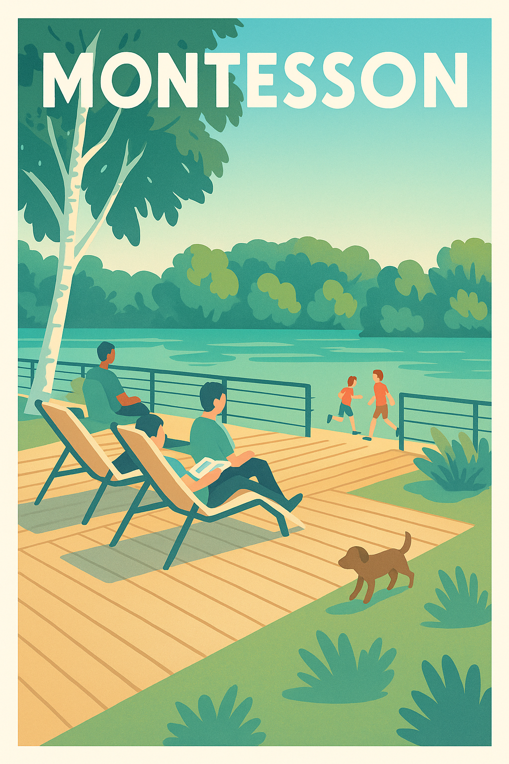 Affiche de Montesson - Instant détente au bord de l'eau