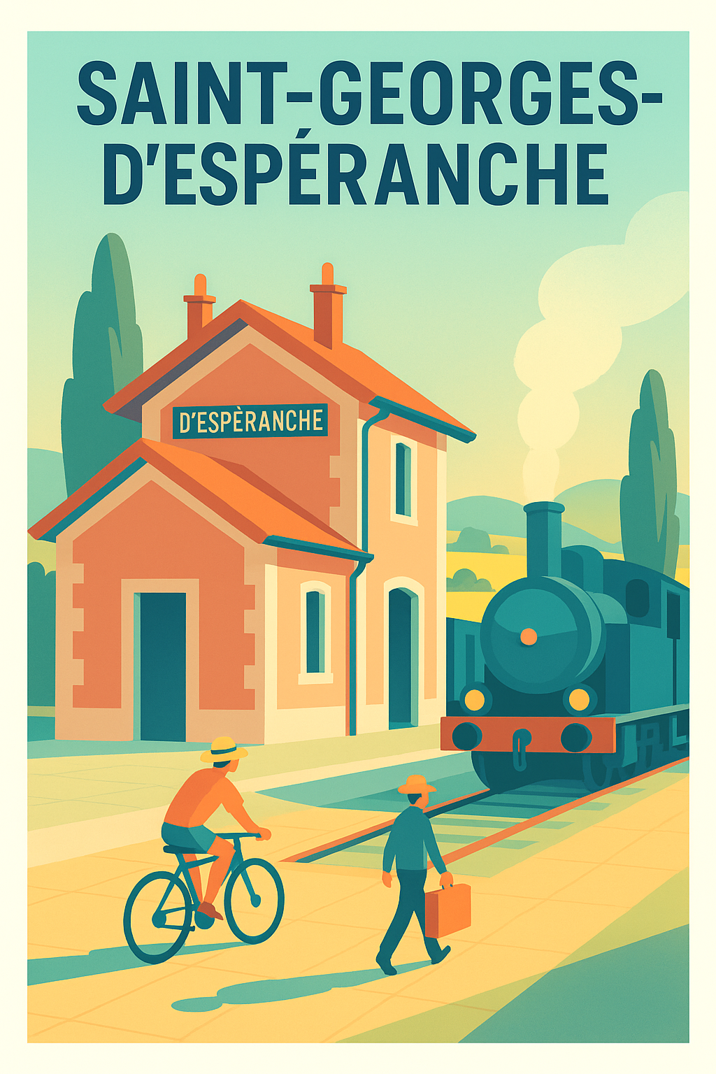 Affiche de Saint-Georges-d'Espéranche - Un voyage intemporel en gare