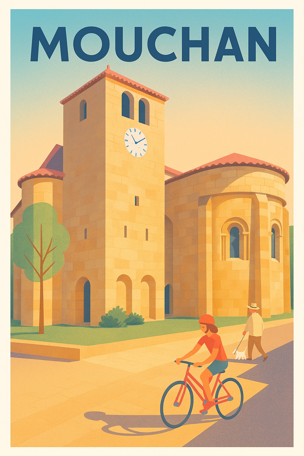 Affiche de Mouchan - Charme et Sérénité à l'Heure Douce