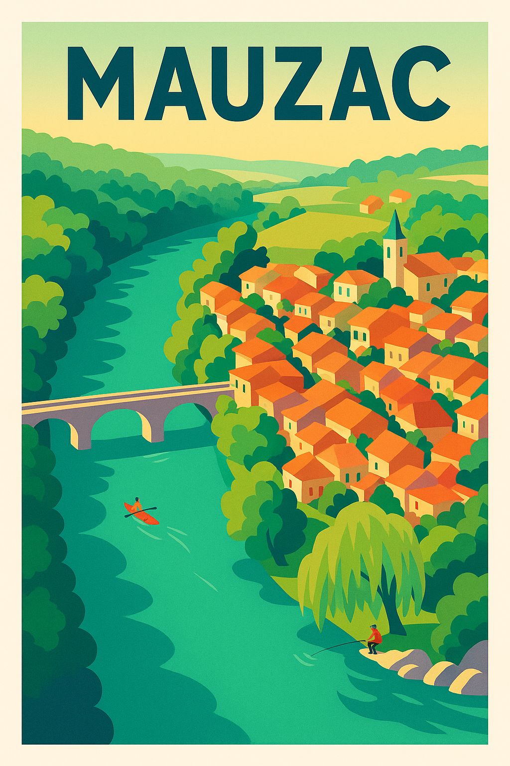 Affiche de Mauzac - Charme bucolique au fil de la rivière
