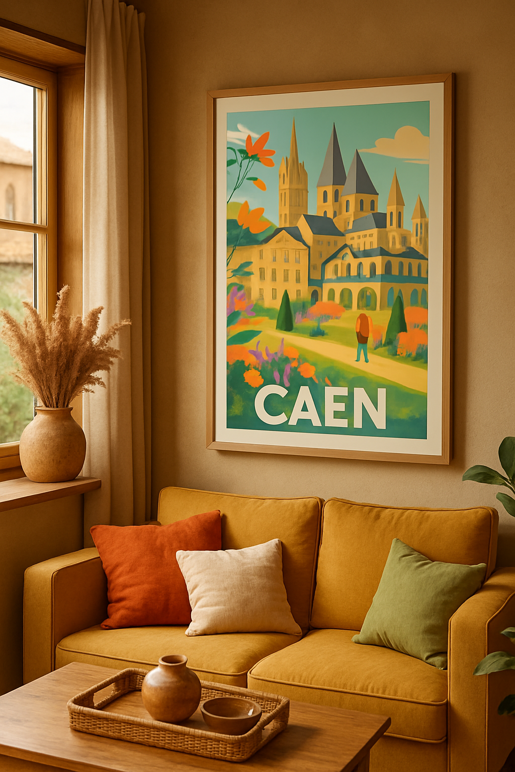 Mise en situation Affiche de Caen - Élégance et sérénité normande