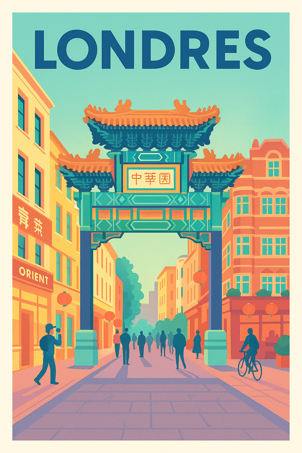 Affiche de Londres - Plongée dans l'effervescence de Chinatown